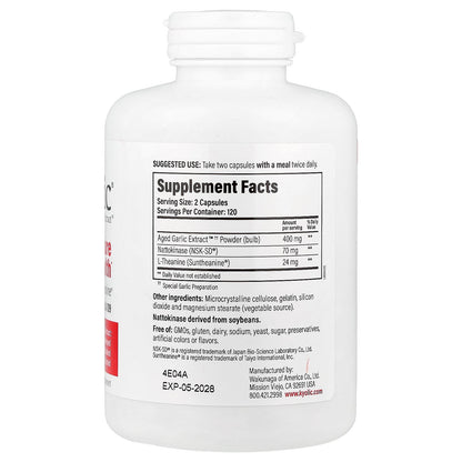 Kyolic, Aged Garlic Extract™, Blood Pressure Health, Formula 109, 240 Capsules