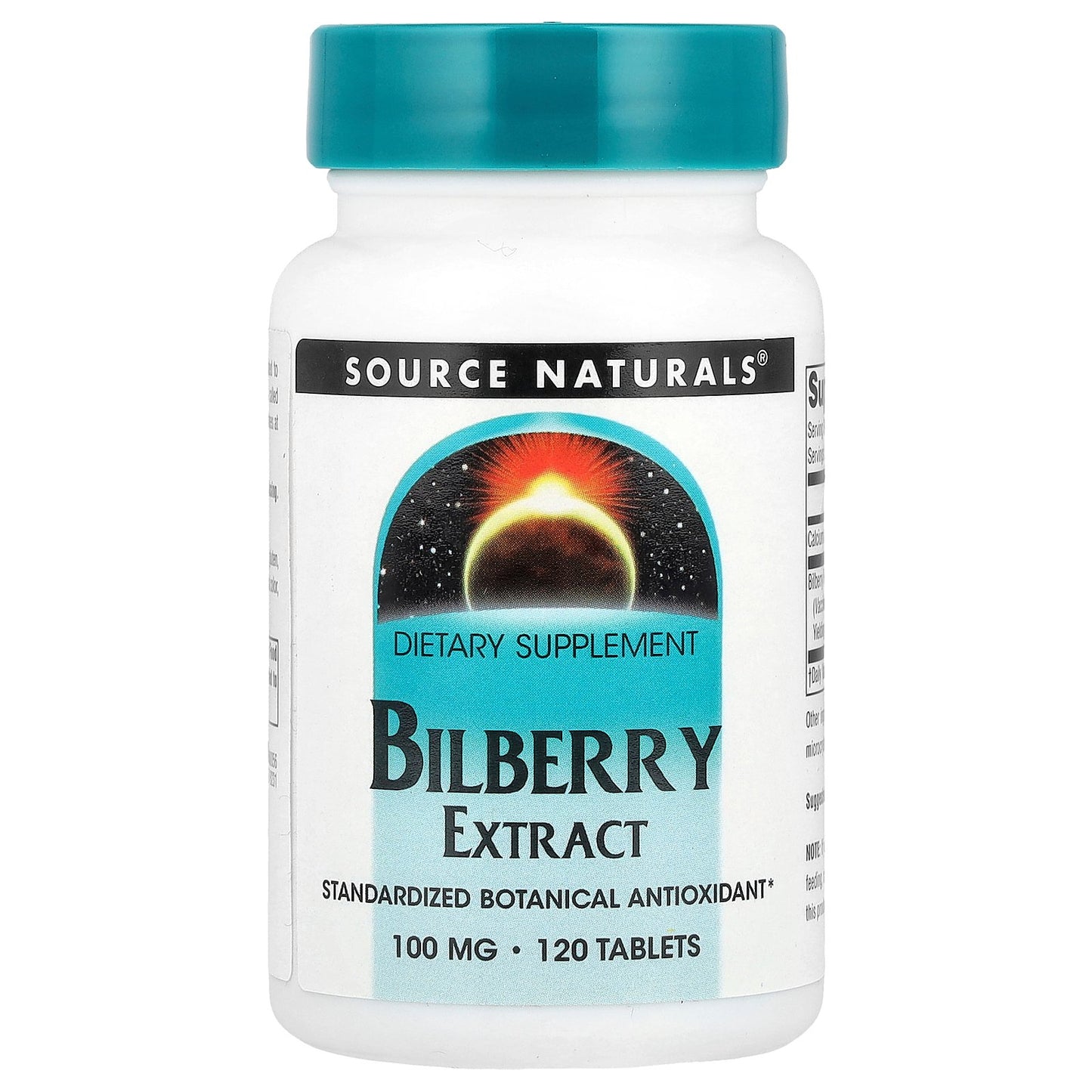 Source Naturals, Bilberry Extract, 100 mg, 120 Tablets
