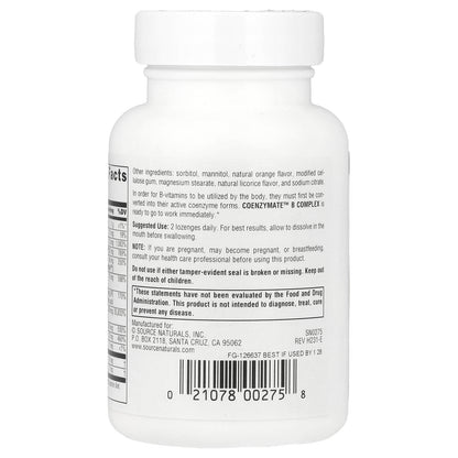 Source Naturals, Coenzymate™ B Complex, Orange, 60 Lozenges