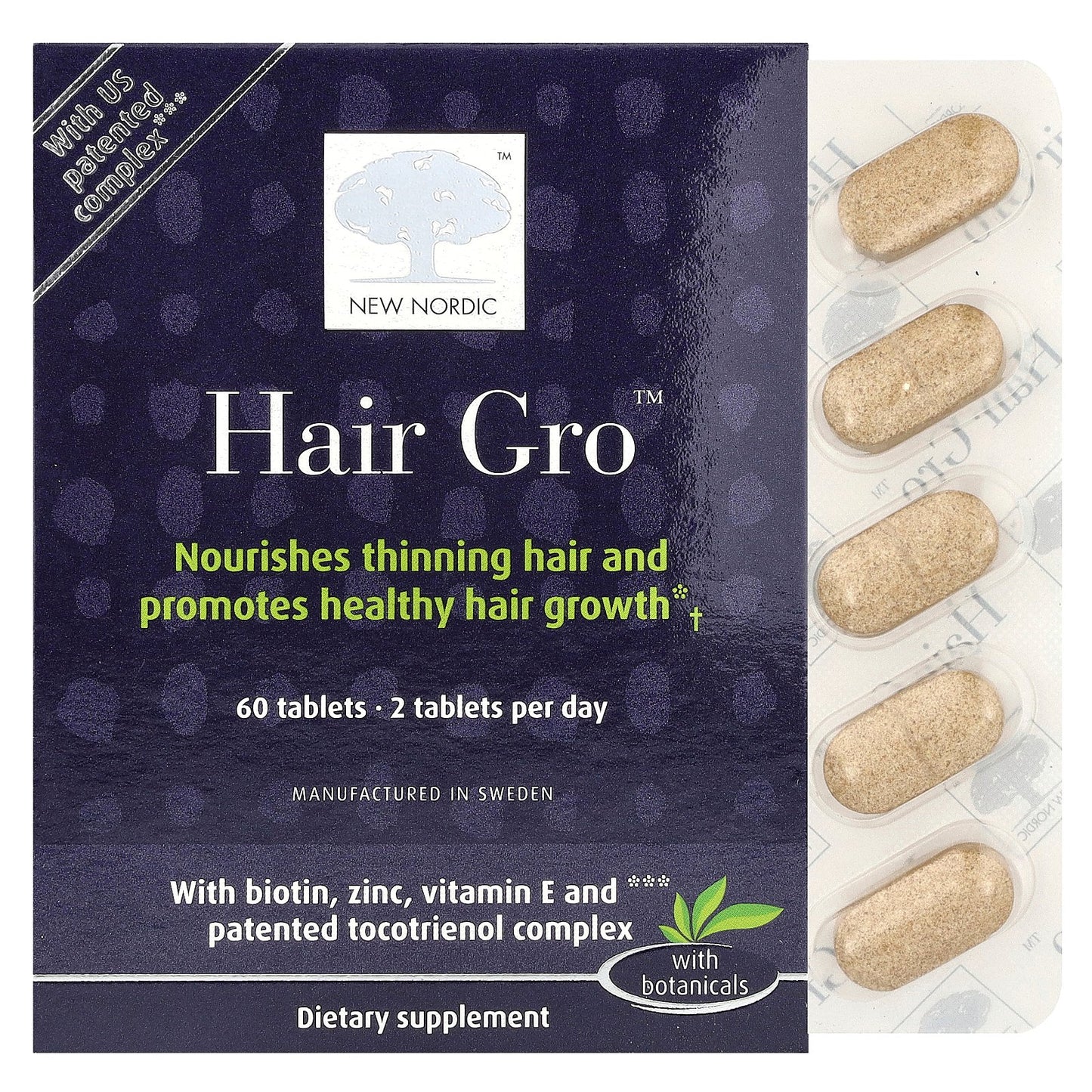 New Nordic, Hair Gro™, 60 Tablets