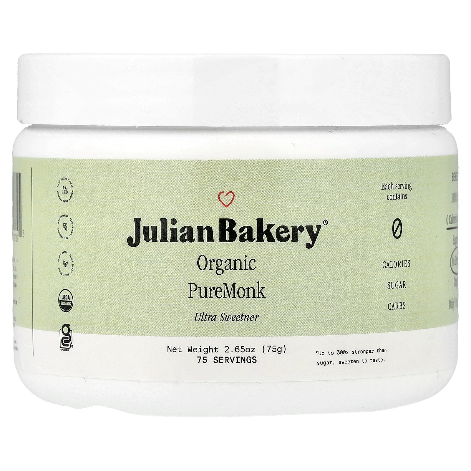 Julian Bakery, Organic PureMonk Ultra Sweetener, 2.65 oz (75 g)