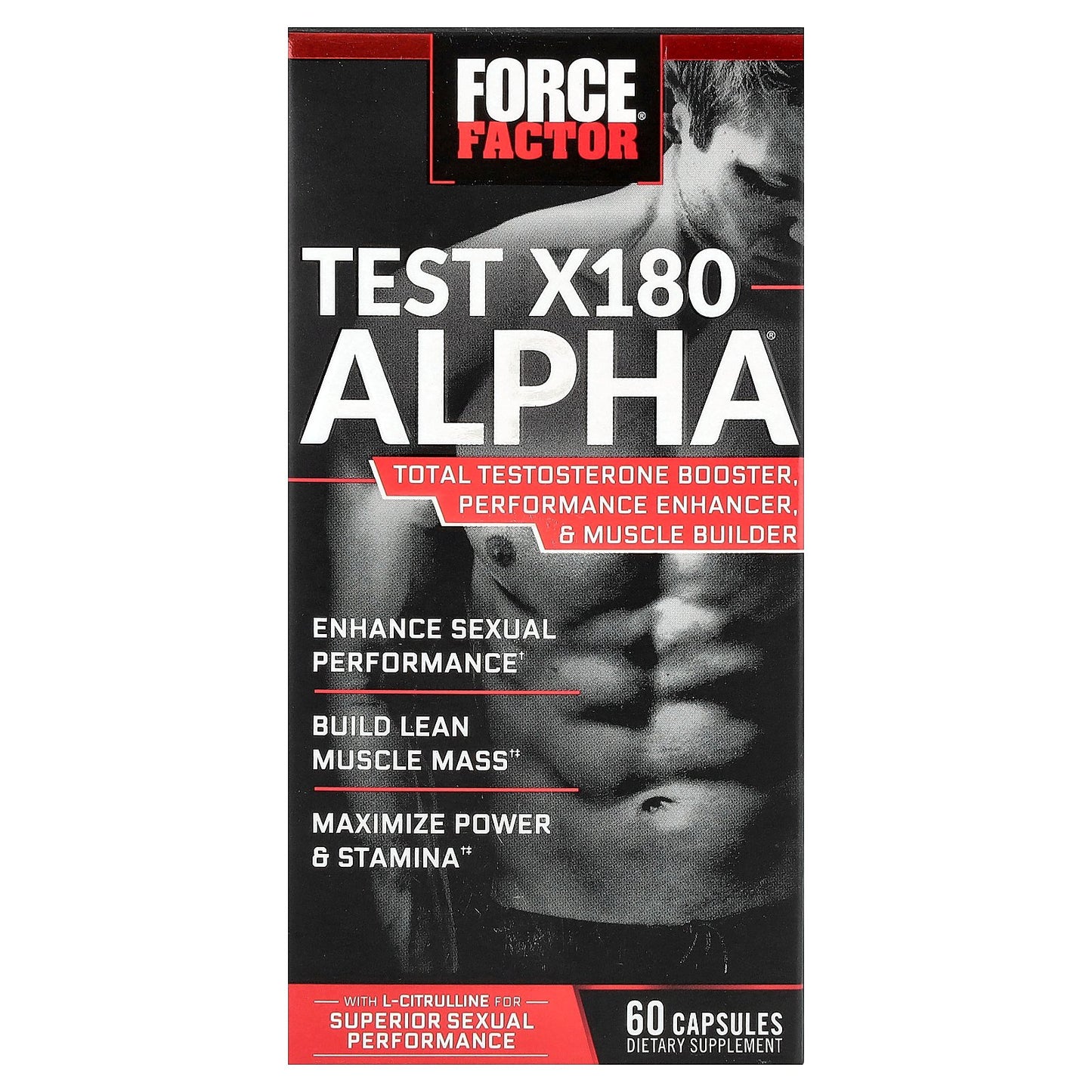 Force Factor, Test X180 Alpha®, 60 Capsules