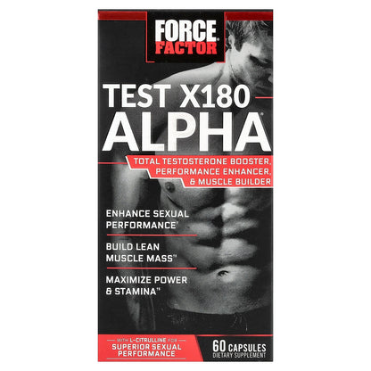 Force Factor, Test X180 Alpha®, 60 Capsules