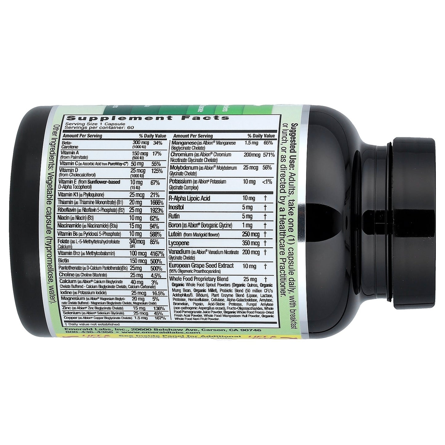 Emerald Laboratories, Coenzymated Men's 1-Daily Multi, 60 Vegetable Capsules