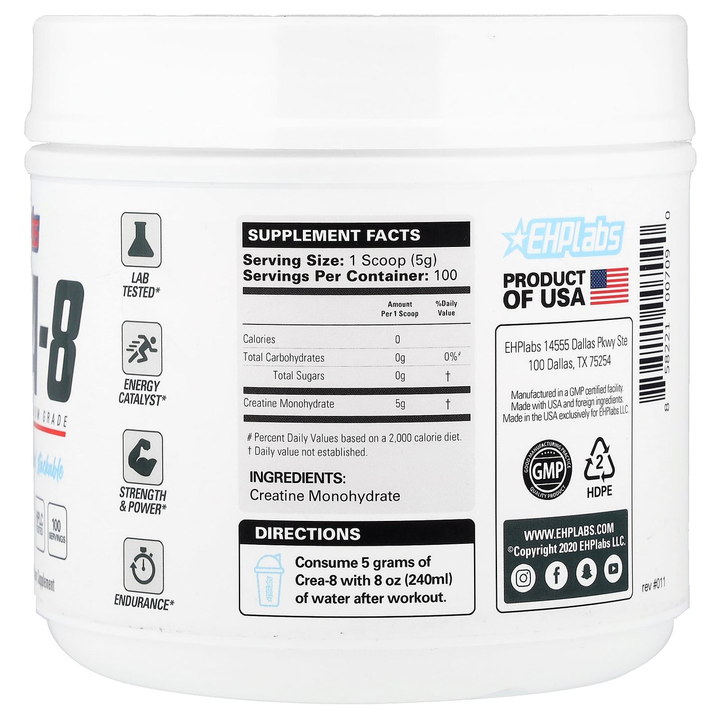 EHPlabs, Crea-8, 17.6 oz (500 g)