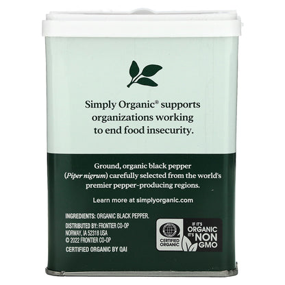 Simply Organic, Black Pepper, 4 oz (113.4 g)