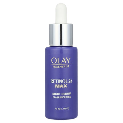 Olay, Regenerist, Retinol 24, Night Serum, Fragrance-Free, 1.3 fl oz (40 ml)