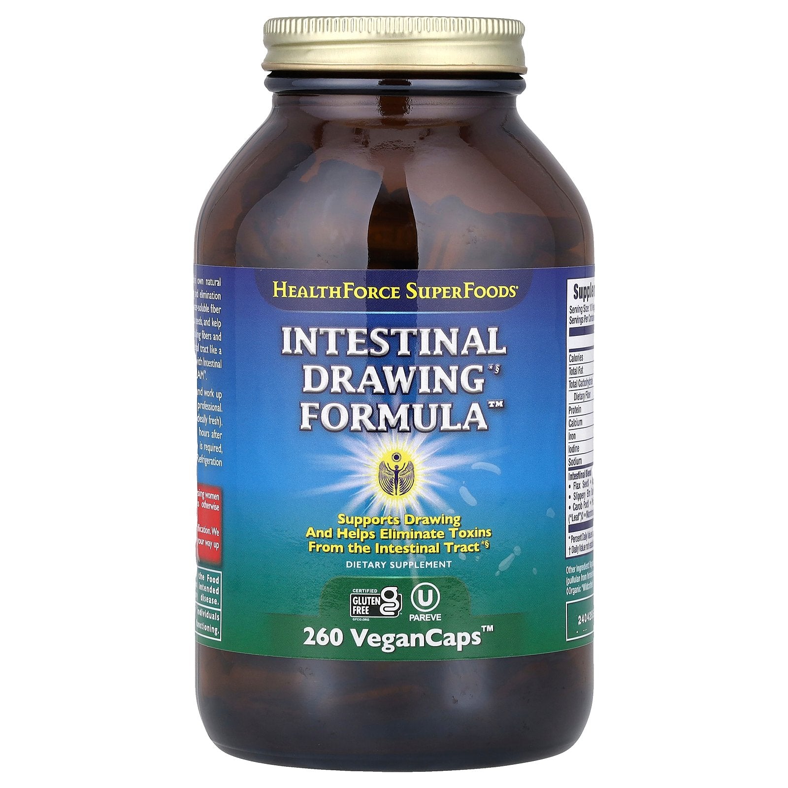 HealthForce Superfoods, Intestinal Drawing Formula™, 260 VeganCaps™