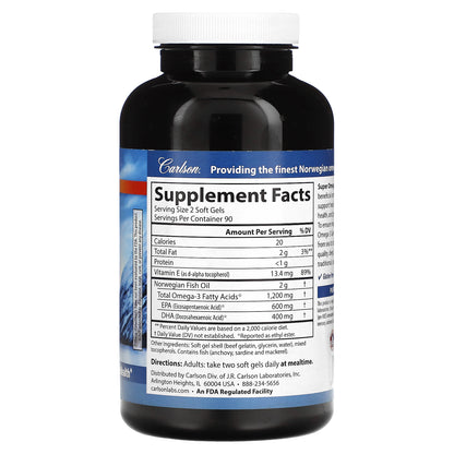 Carlson, Wild Caught Super Omega-3 Gems®, 180 Soft Gels