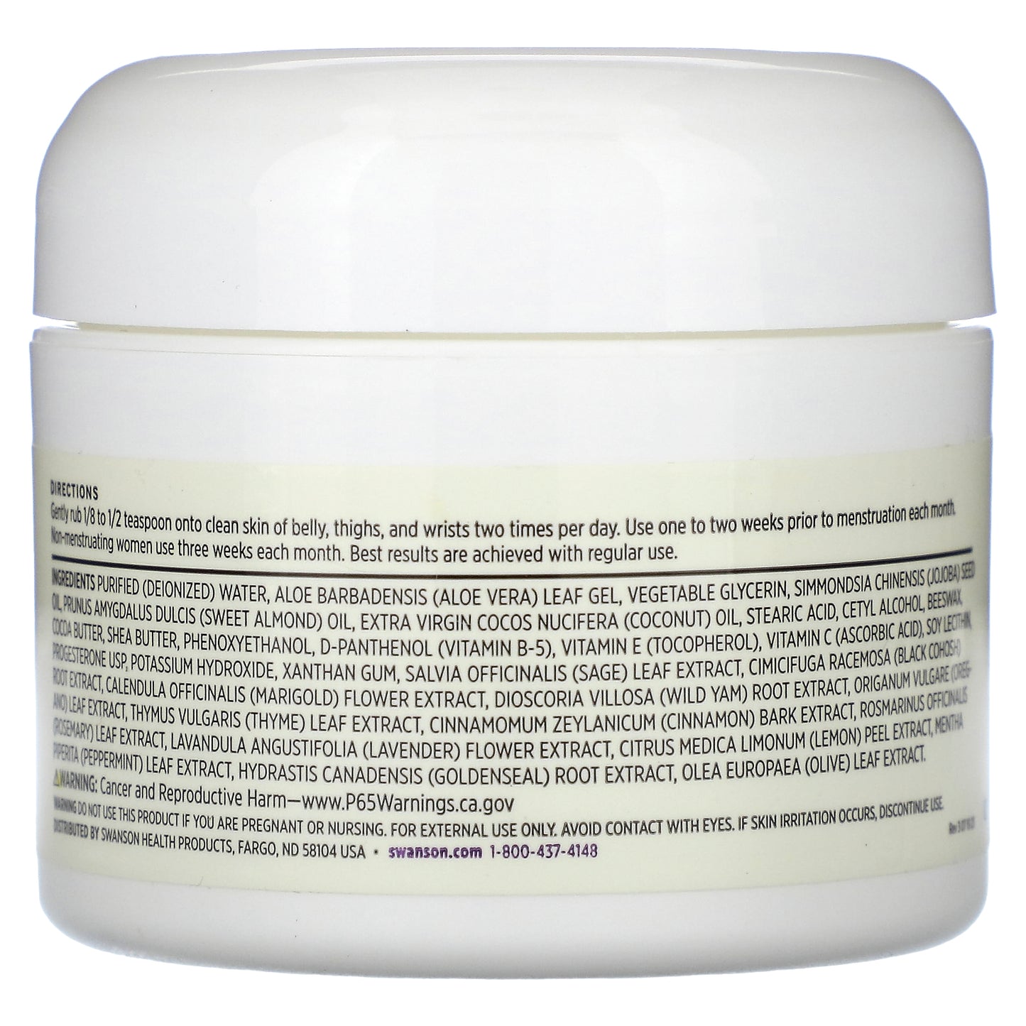 Swanson, Menogest Progesterone Cream, 2 fl oz (59 ml)