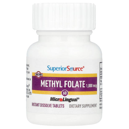Superior Source, Methyl Folate, 1,000 mcg, 60 Instant Dissolve Tablets