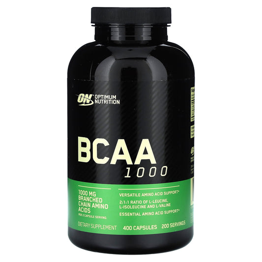 Optimum Nutrition, BCAA 1000, 400 Capsules (500 mg per Capsule)