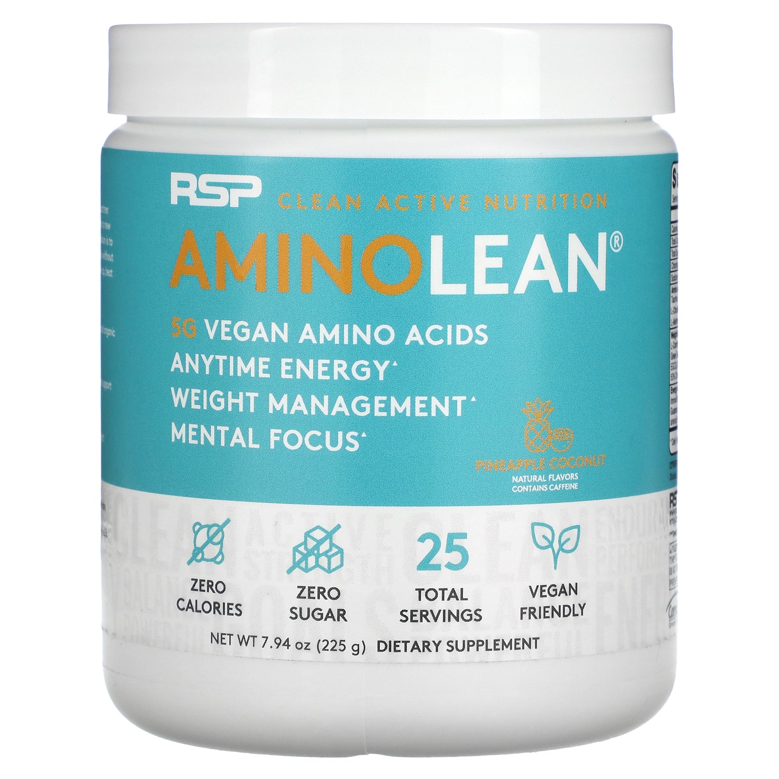 RSP Nutrition, AminoLean, Pineapple Coconut, 7.94 oz (225 g)