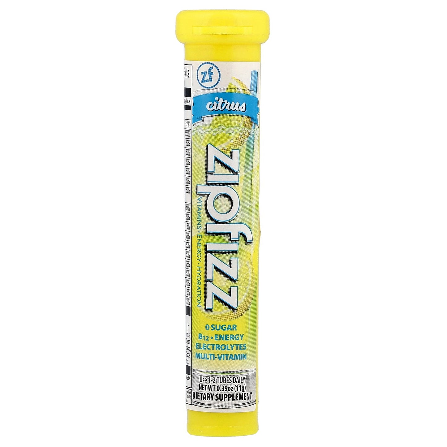 Zipfizz, Drink Mix, Citrus, 20 Tubes, 0.39 oz (11 g) Each