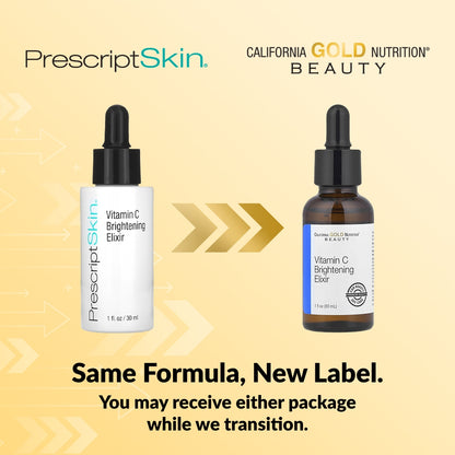 California Gold Nutrition, Vitamin C Brightening Elixir, Enhanced Brightening Dry Oil Serum, 1 fl oz (30 ml)