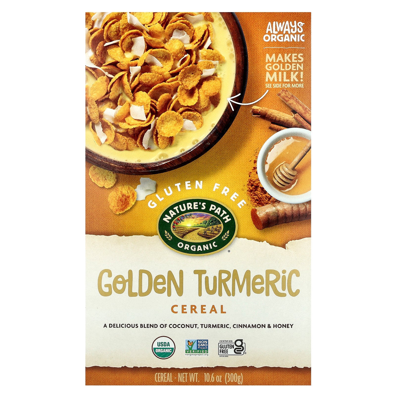Nature's Path, Golden Turmeric Cereal, 10.6 oz (300 g)