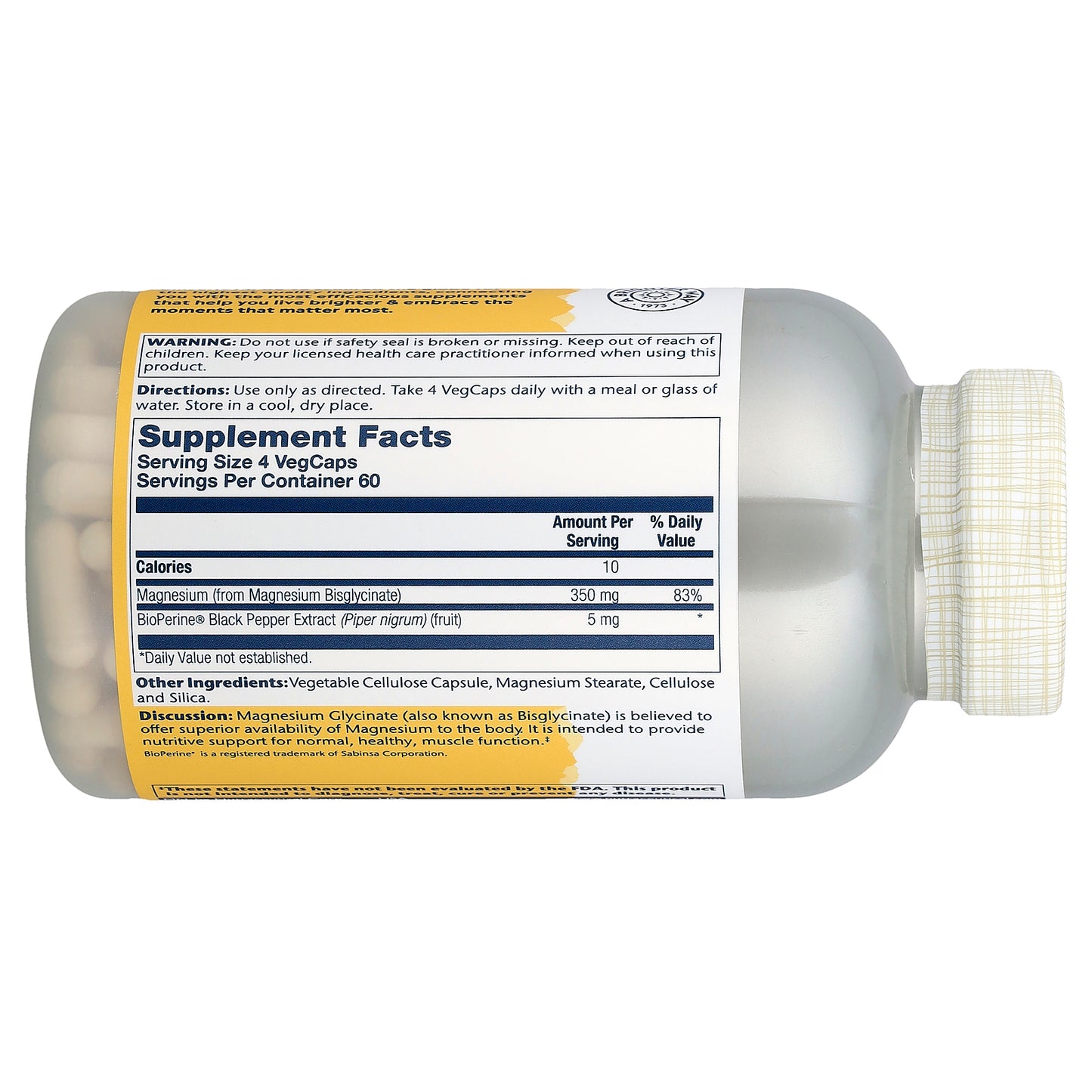 Solaray, Magnesium Glycinate, High Absorption, 240 VegCaps