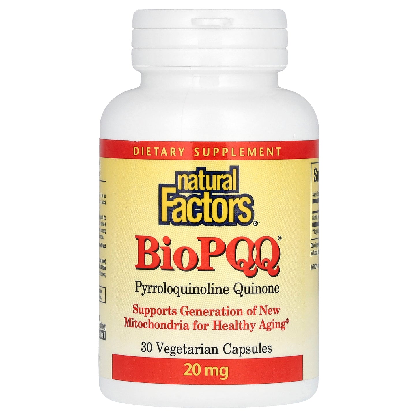 Natural Factors, BioPQQ, 20 mg, 30 Vegetarian Capsules