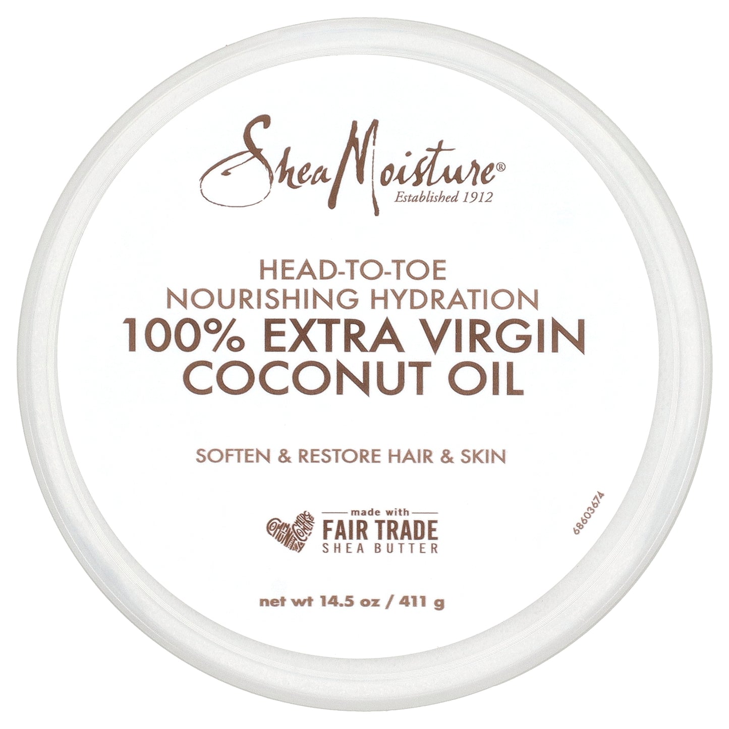 SheaMoisture, 100% Extra Virgin Coconut Oil, 14.5 fl oz (411 ml)