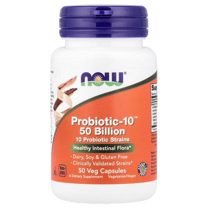 NOW Foods, Probiotic-10™, 50 Billion, 50 Veg Capsules
