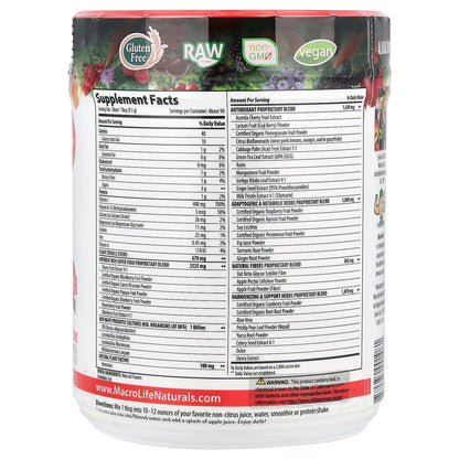 Macrolife Naturals, Miracle Reds®, Superfood, Goji, Pomegranate, Acai, Mangosteen, 30 oz (850 g)