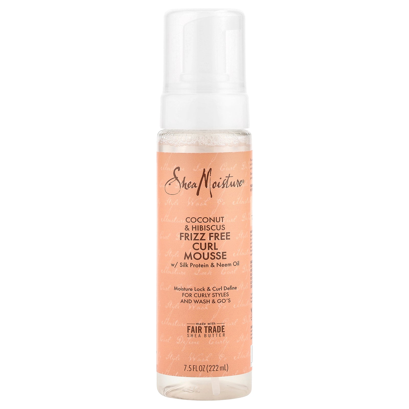 SheaMoisture, Frizz Free Curl Mousse, Coconut & Hibiscus, 7.5 fl oz (222 ml)