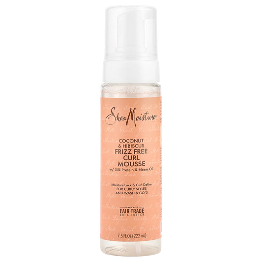 SheaMoisture, Frizz Free Curl Mousse, Coconut & Hibiscus, 7.5 fl oz (222 ml)