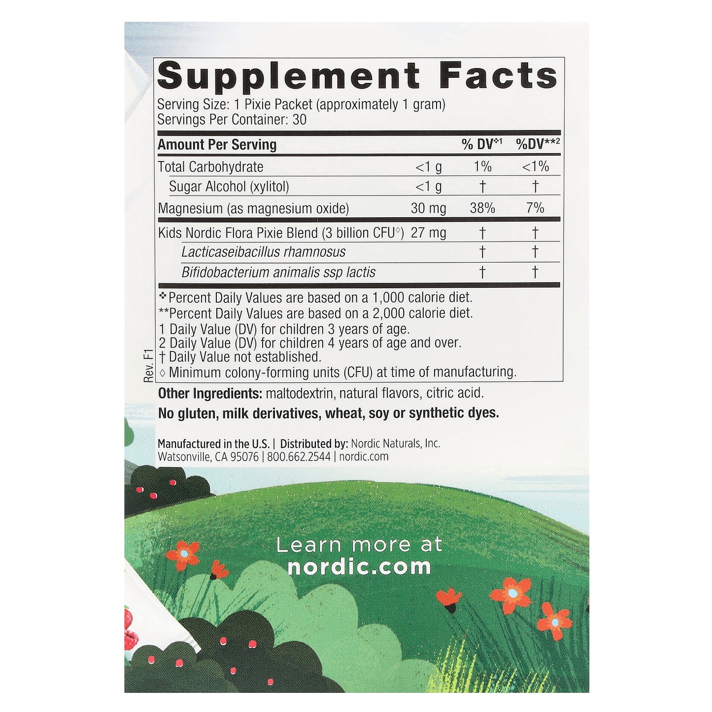 Nordic Naturals, Kids Probiotic Pixies, Ages 3+, Mixed Berry, 30 Packets, 0.035 oz (1 g) Each