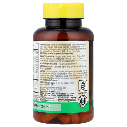 Mason Natural, Ultra B-100 Complex, 100 Tablets