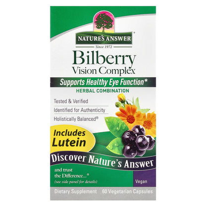 Nature's Answer, Bilberry Vision Complex, 60 Vegetarian Capsules