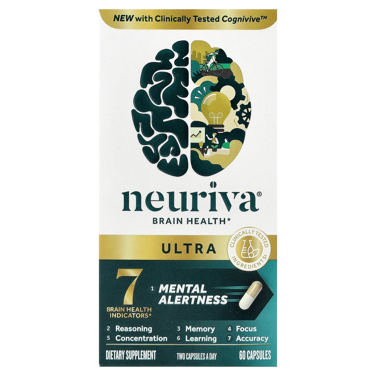 Schiff, Neuriva® Brain Health, Ultra, 60 Capsules