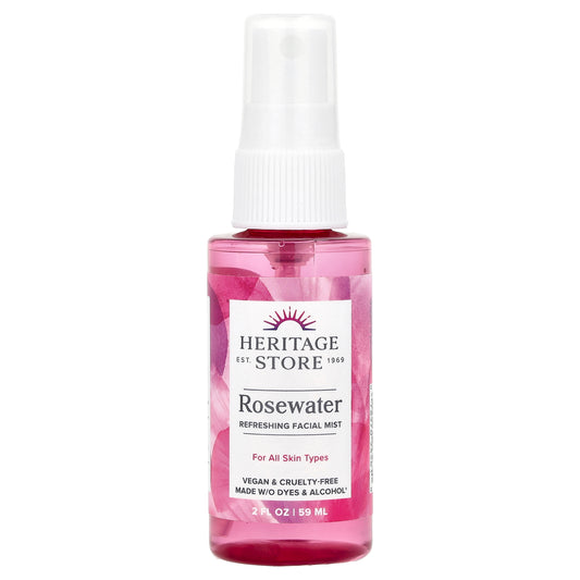 Heritage Store, Rosewater, Refreshing Facial Mist, 2 fl oz (59 ml)