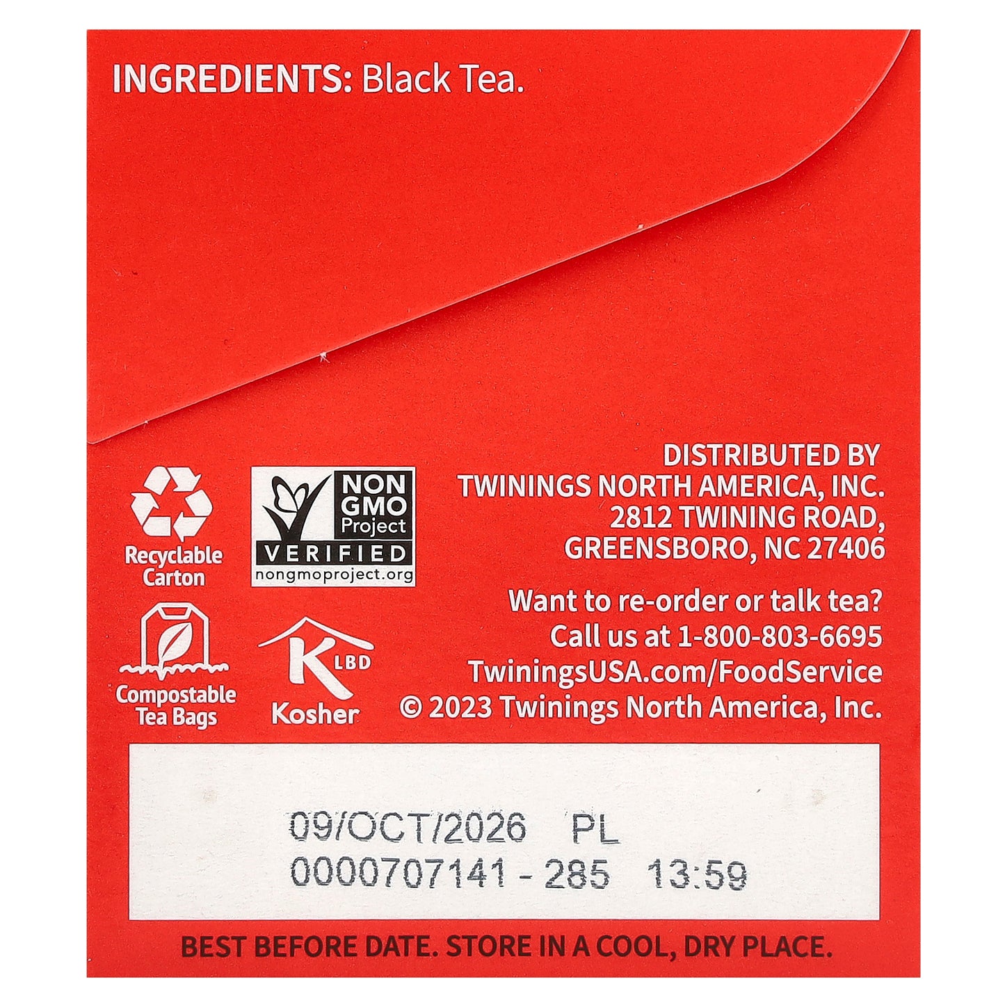 Twinings, Pure Black Tea, English Breakfast, 25 Tea Bags, 1.76 oz (50 g)