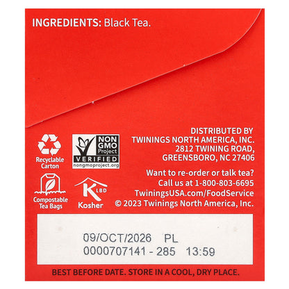 Twinings, Pure Black Tea, English Breakfast, 25 Tea Bags, 1.76 oz (50 g)