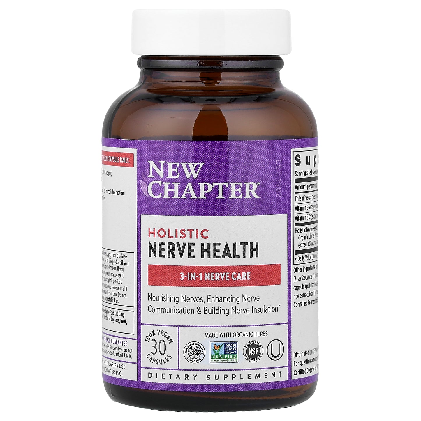 New Chapter, Holistic Nerve Health, 30 Capsules