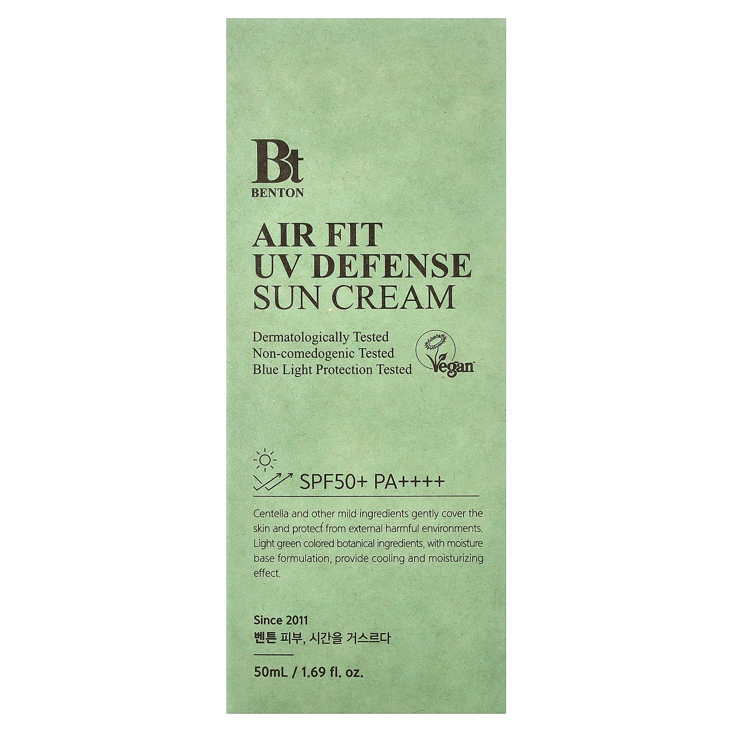 Benton, Air Fit UV Defense Sun Cream, SPF 50+ PA++++, 1.69 fl oz (50 ml)