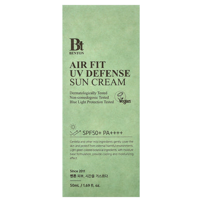 Benton, Air Fit UV Defense Sun Cream, SPF 50+ PA++++, 1.69 fl oz (50 ml)