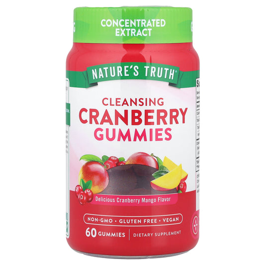 Nature's Truth, Cleansing Cranberry Gummies, Delicious Cranberry Mango, 60 Gummies