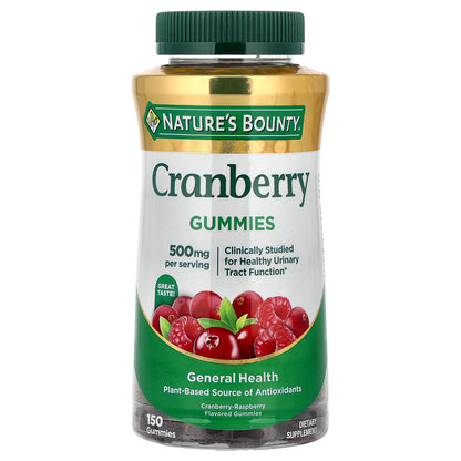 Nature's Bounty, Cranberry Gummies, Cranberry-Raspberry, 150 Gummies (100 mg per Gummy)