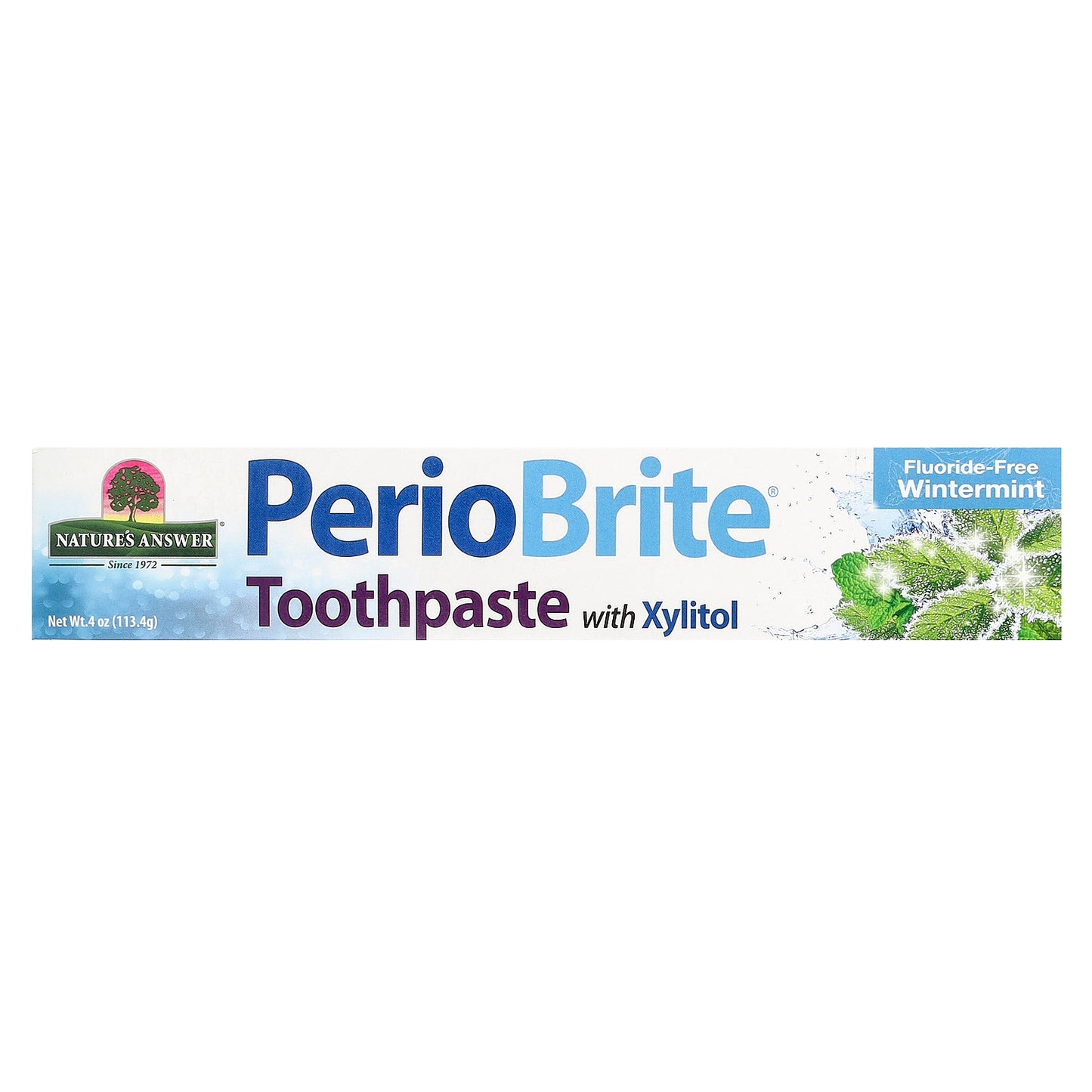 Nature's Answer, PerioBrite®, Toothpaste with Xylitol, Flouride-Free, Wintermint, 4 oz (113.4 g)