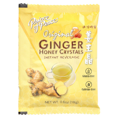 Prince of Peace, Ginger Honey Crystals, Original, Caffeine Free, 10 Sachets, 18 g Each