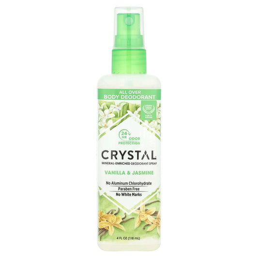 CRYSTAL, Mineral-Enriched Deodorant Spray, Vanilla & Jasmine, 4 fl oz (118 ml)