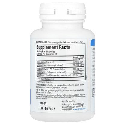 Kyolic, Aged Garlic Extract™, Blood Sugar Balance, Formula 112, 100 Capsules