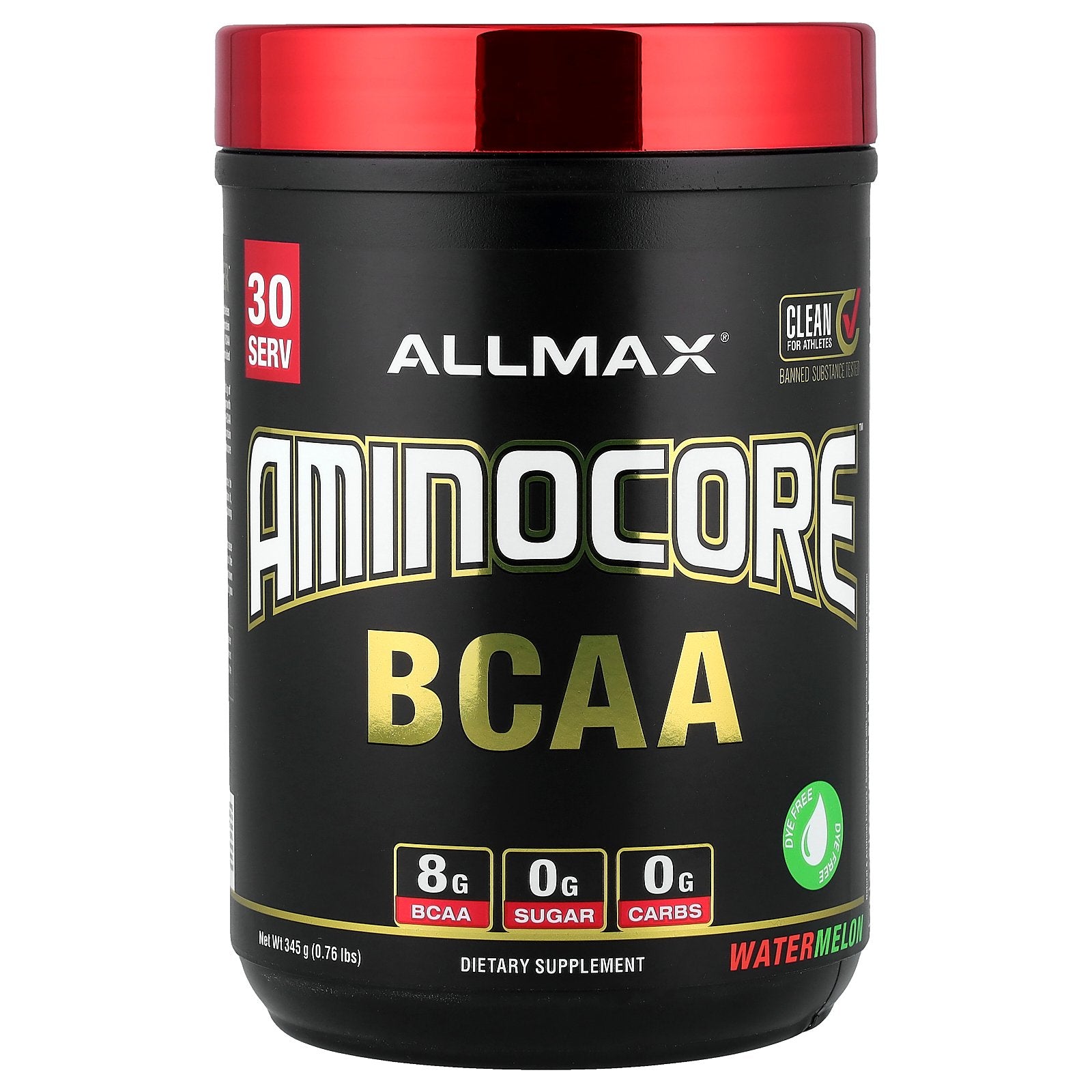 ALLMAX, AMINOCORE™ BCAA, Watermelon, 0.76 lbs (345 g)