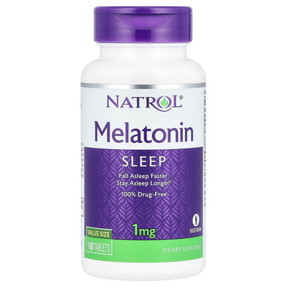 Natrol, Melatonin, 1 mg, 180 Tablets