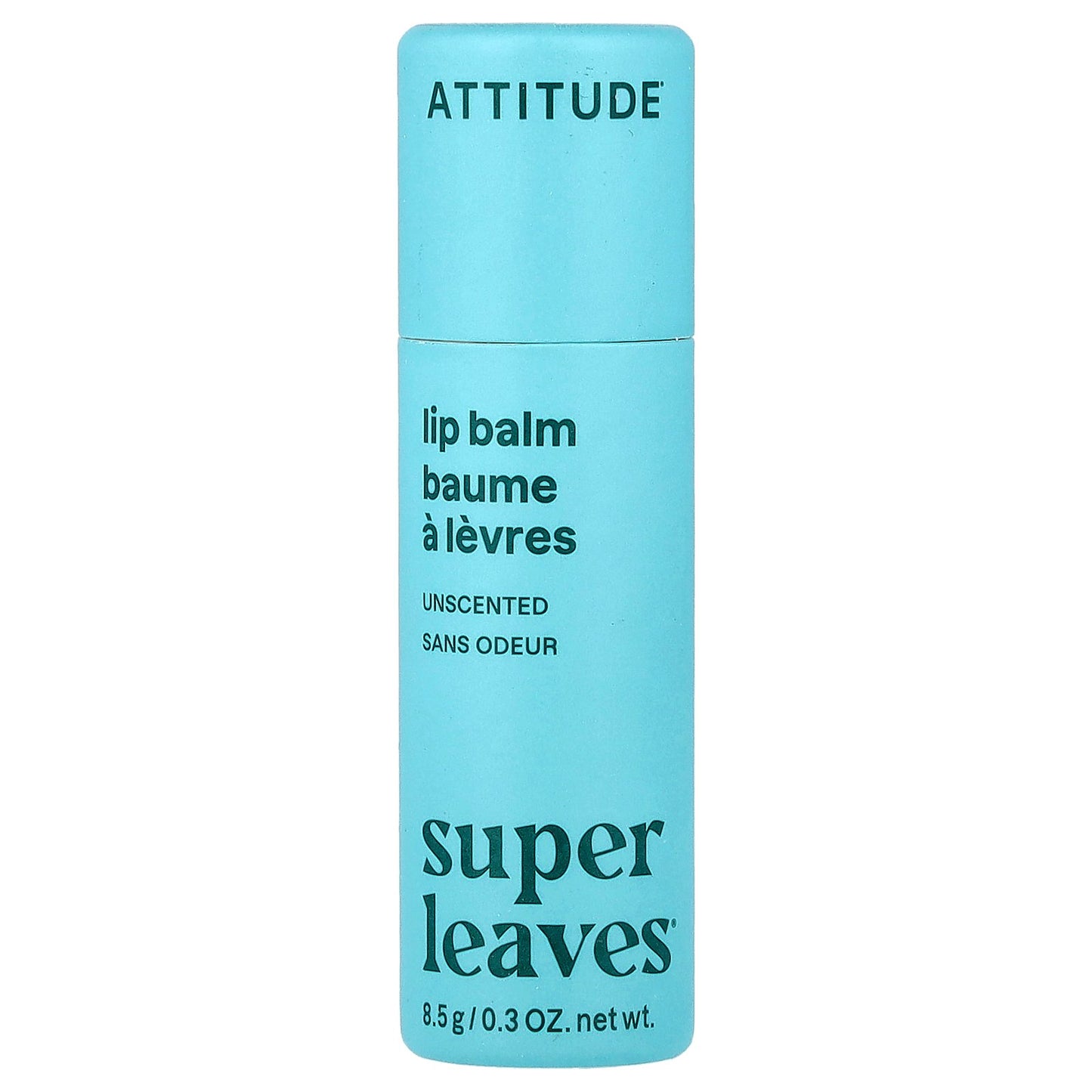 ATTITUDE, Super Leaves®, Lip Balm, Unscented, 0.3 oz (8.5 g)