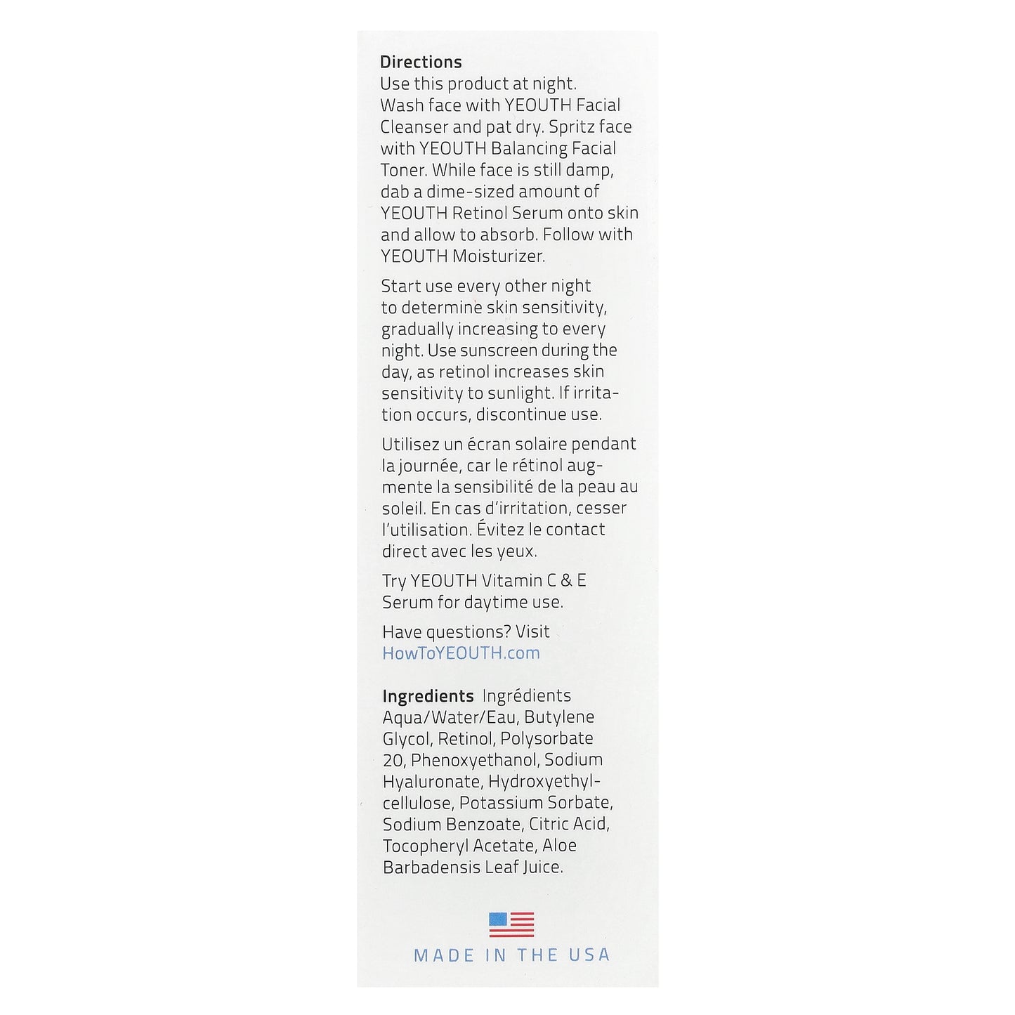 YEOUTH, Retinol Serum, 2 fl oz (60 ml)