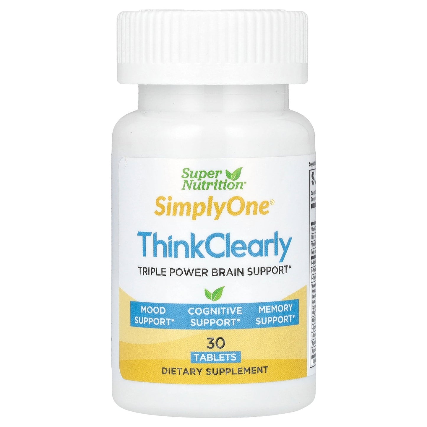 Super Nutrition, SimplyOne, Think Clearly, 30 Tablets