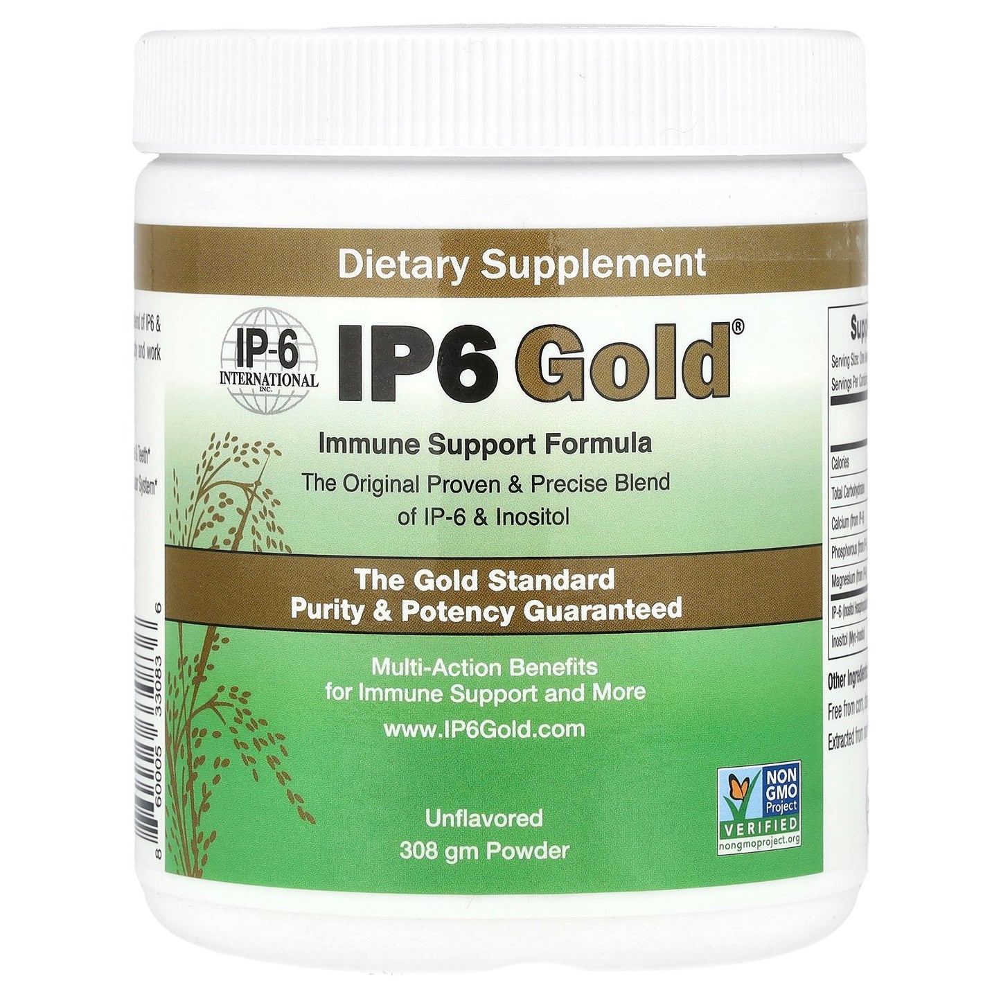 IP-6 International, IP6 Gold®, Immune Support Formula Powder, Unflavored, 308 g