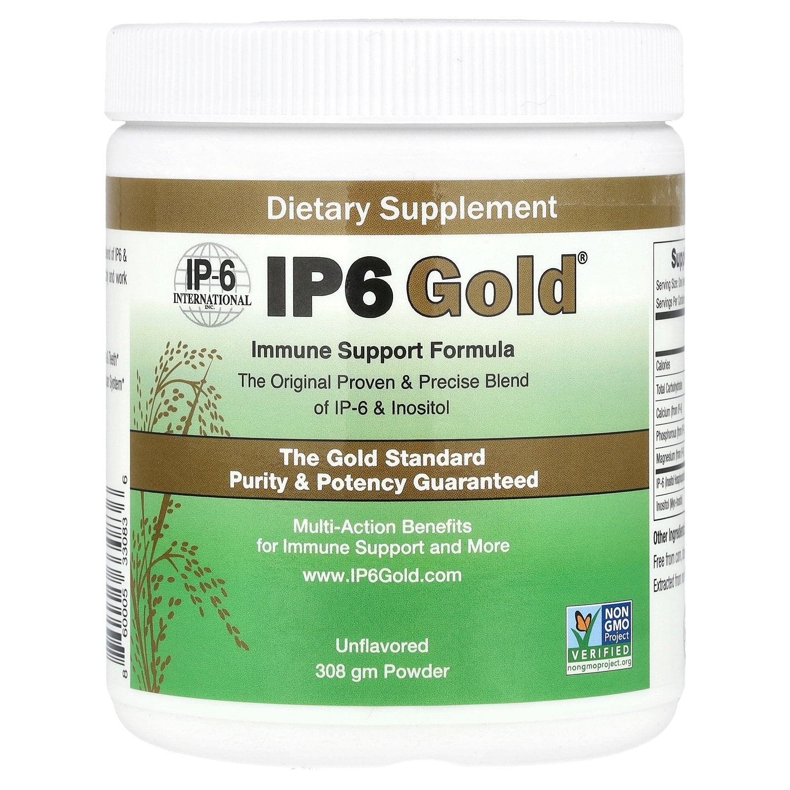IP-6 International, IP6 Gold®, Immune Support Formula Powder, Unflavored, 308 g